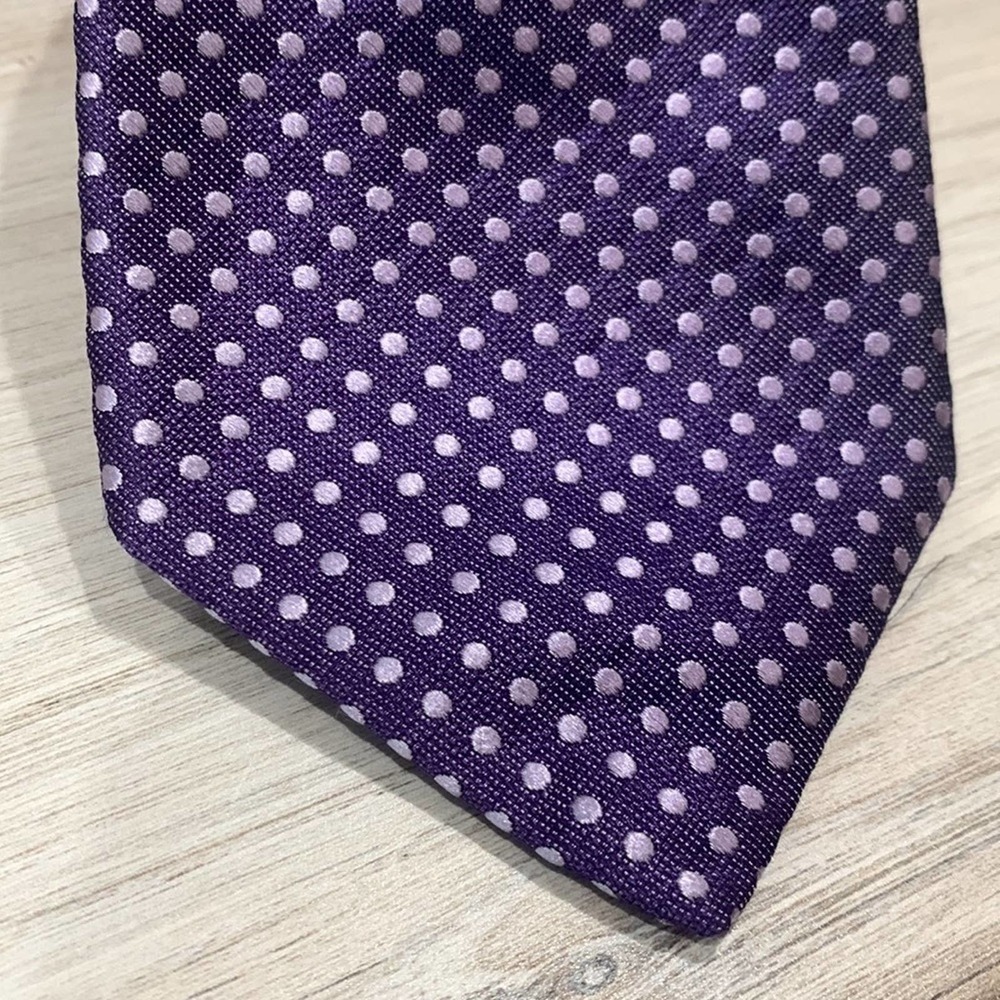 Michael Kors Purple Polka Dot Necktie - Picture 3 of 5
